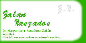 zalan naszados business card